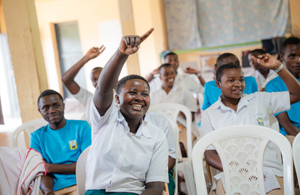 Young people participating in a classroom session